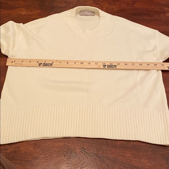 Everlane Boxy Sweater in Everyday Cotton Cream SZ XXS Oversized Fit 100% Cotton - Picture 10 of 11